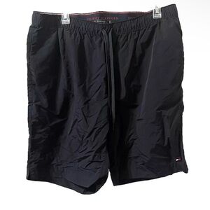 Tommy Hilfiger Navy Blue Swim Trunks Mesh Lined Drawstring Board Shorts Sz L